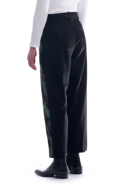 'ECHO' HYBRID PLEATED TROUSERS