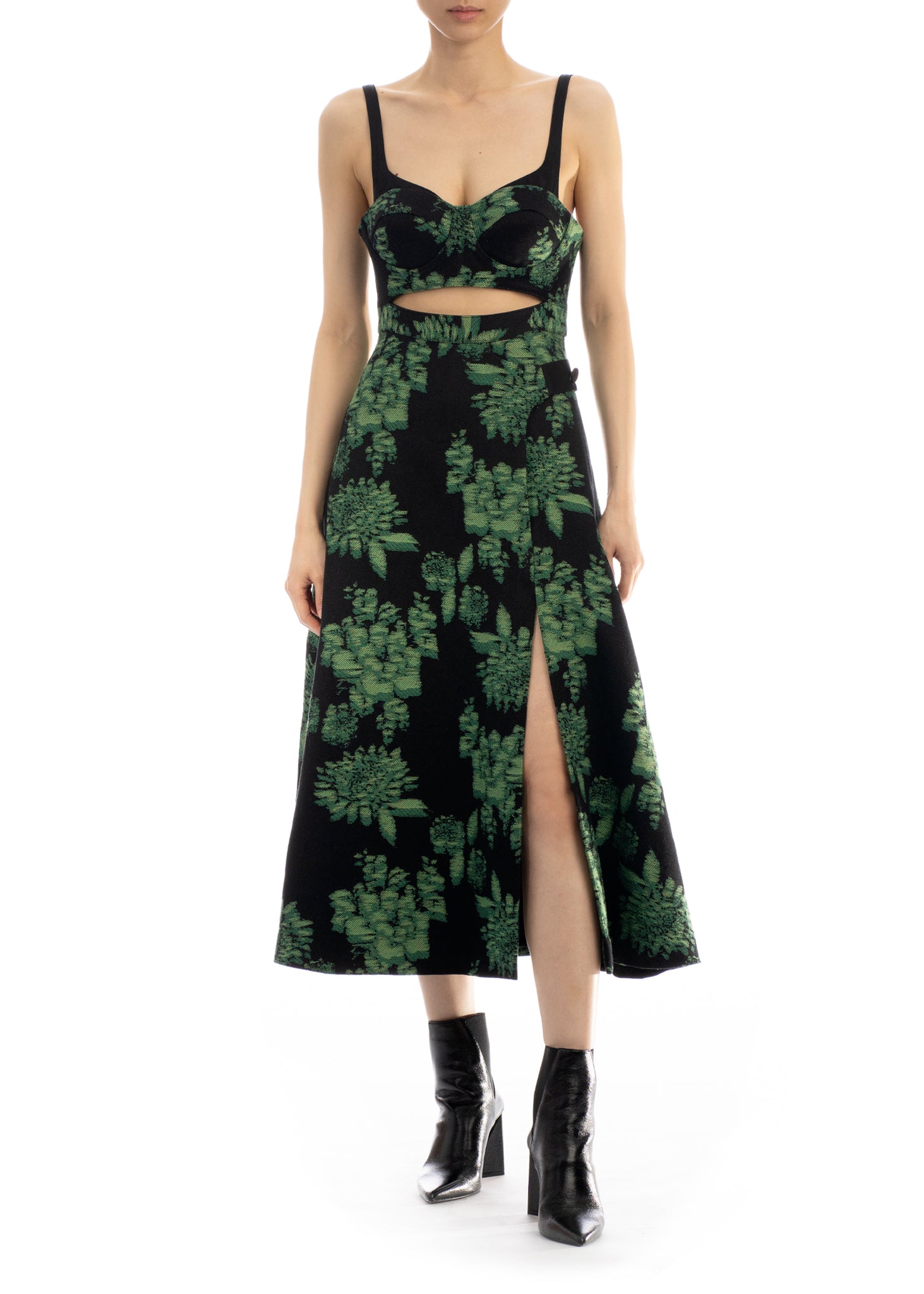 'FLORA' JACQUARD BUSTIER DRESS