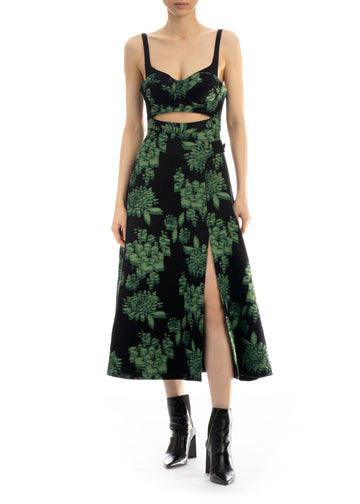 'FLORA' JACQUARD BUSTIER DRESS