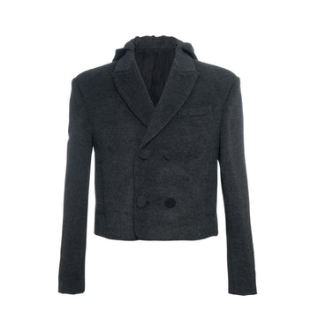 Cropped Hooded Blazer