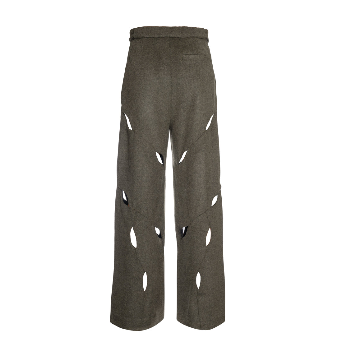 Cutout Straight Leg Trousers (GREEN)