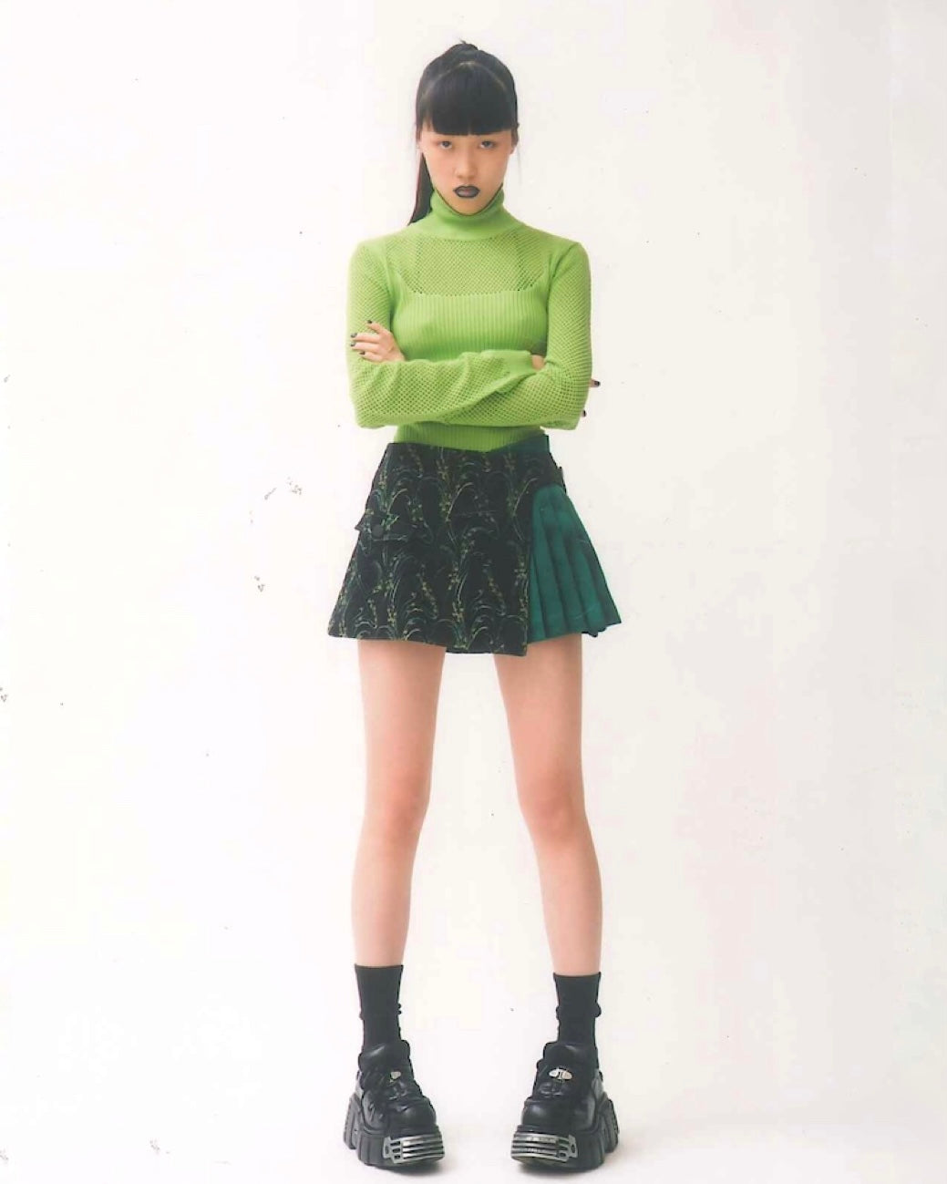'ACID' MESH KNIT TOP