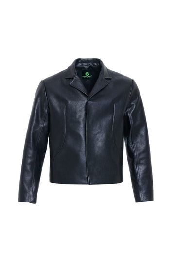 ARCHED SEAM LEATHER JACKET