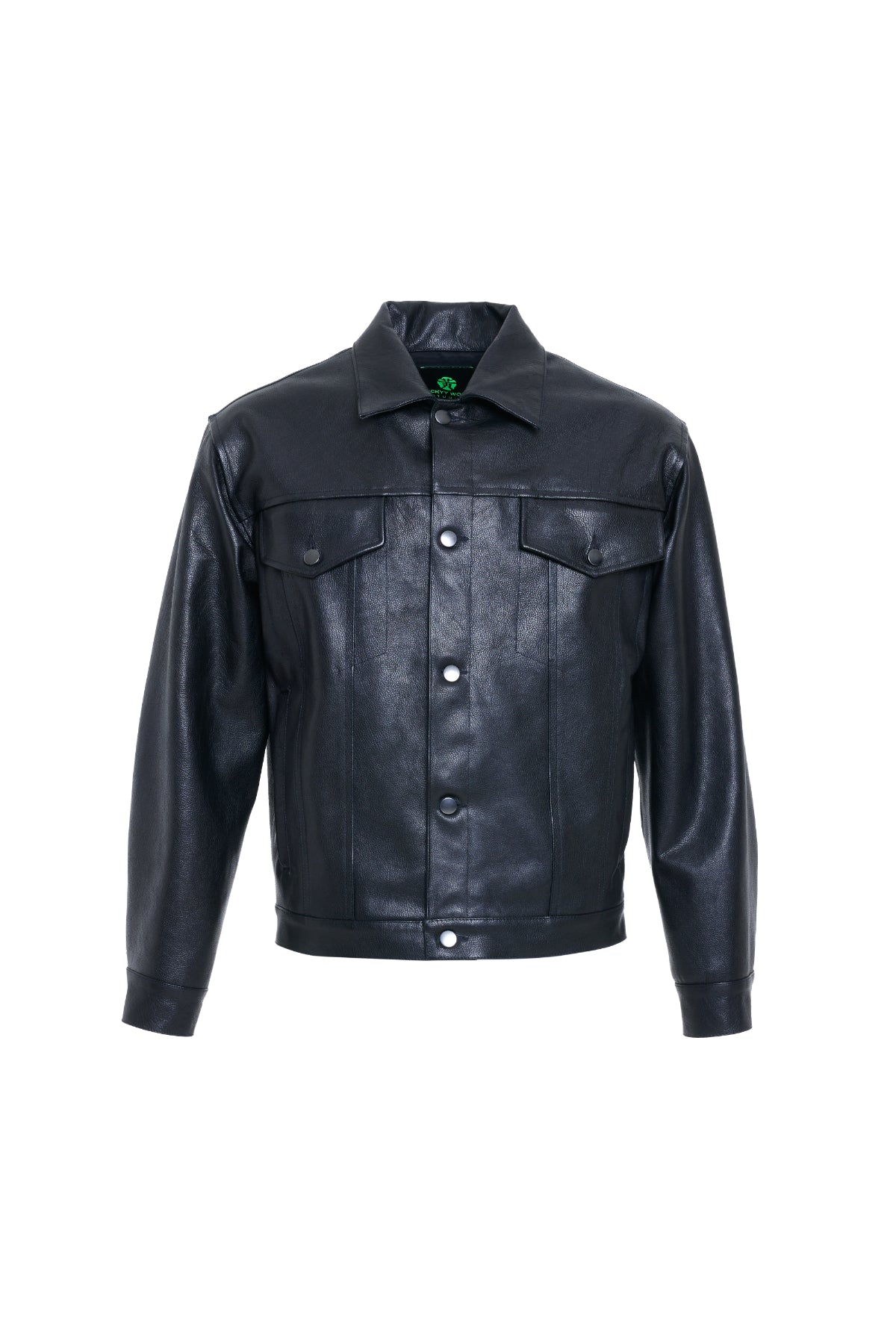 LEATHER DENIM STYLE JACKET