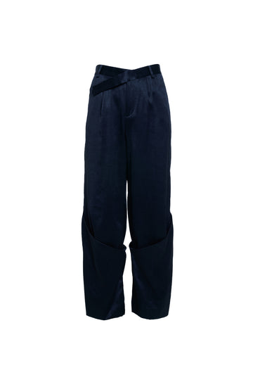 'MIDNIGHT' SATEEN LAYERED TROUSERS