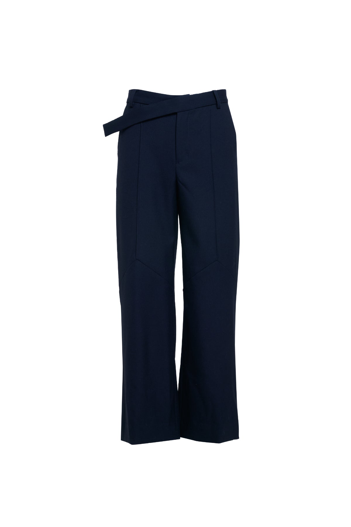 BLACK TWILL LAYERED TROUSERS