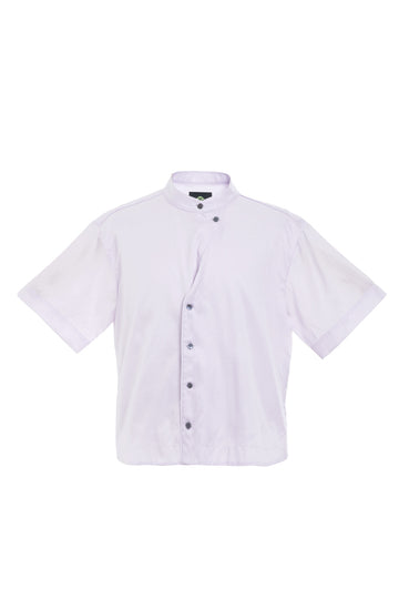 'LILAC' BOXY TWISTED SHORT-SLEEVED SHIRT