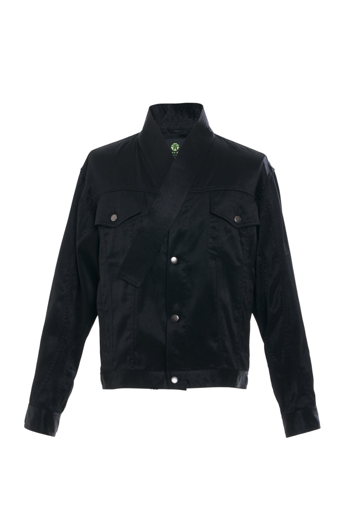 'MIDNIGHT' CROSS NECK TRUCKER JACKET