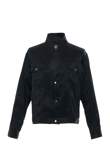 'MIDNIGHT' CROSS NECK TRUCKER JACKET