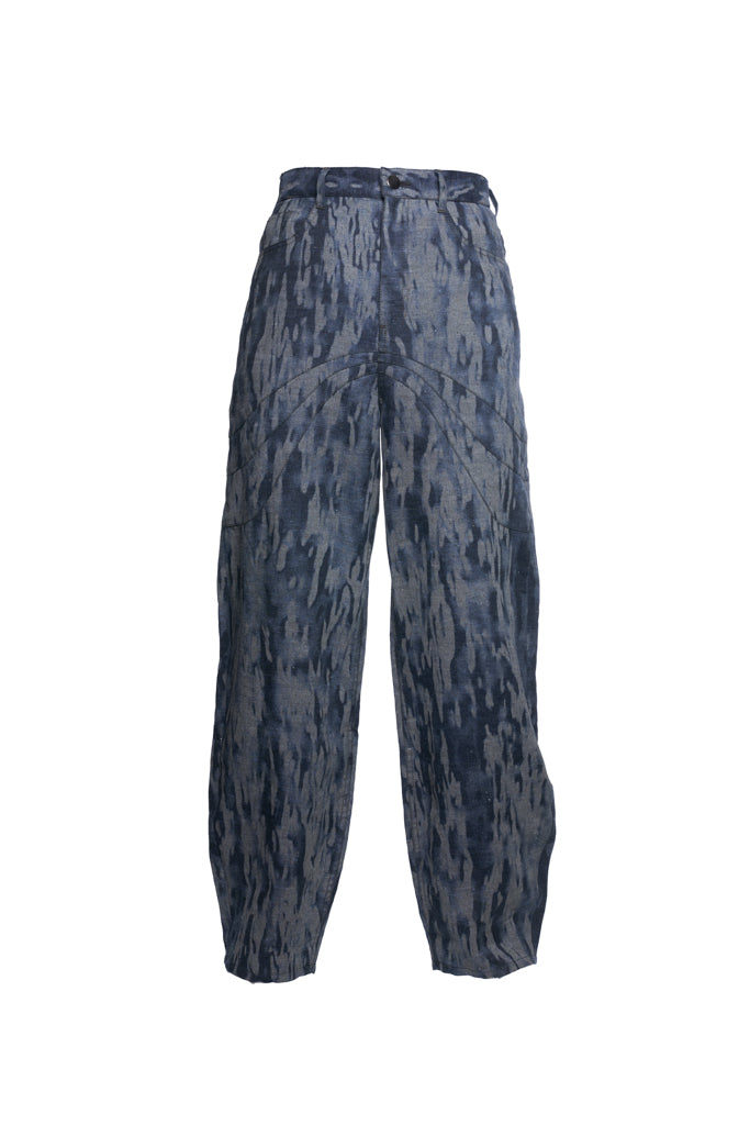 'GRAPHITE' BOOT-CUT ARCH STITCH TROUSERS