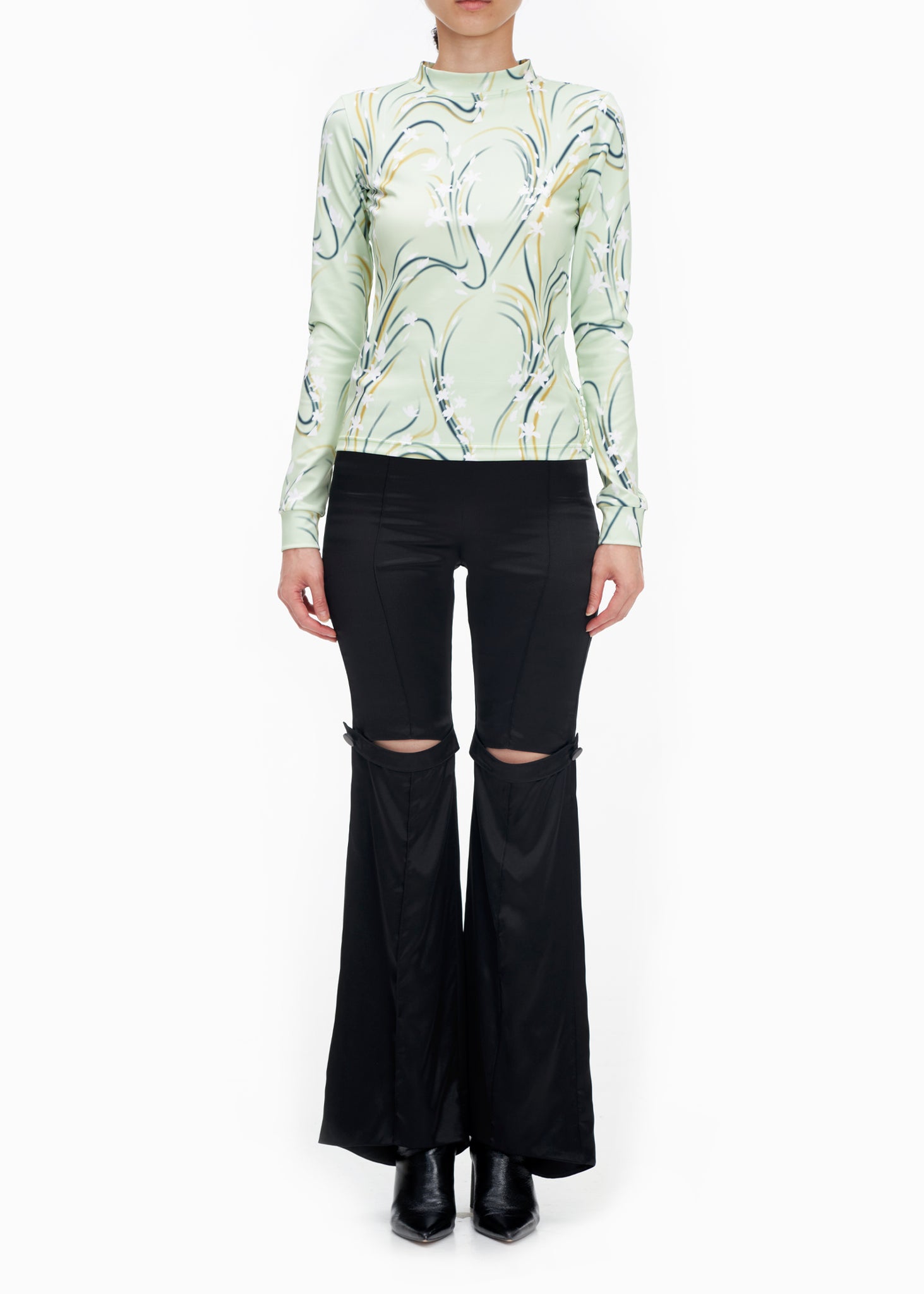 'HOPFER' LONG-SLEEVE STRETCH LYCRA JERSEY TOP