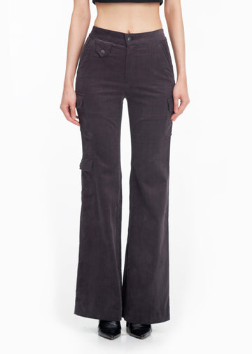 CORDUROY LOW RISE CARGO PANTS
