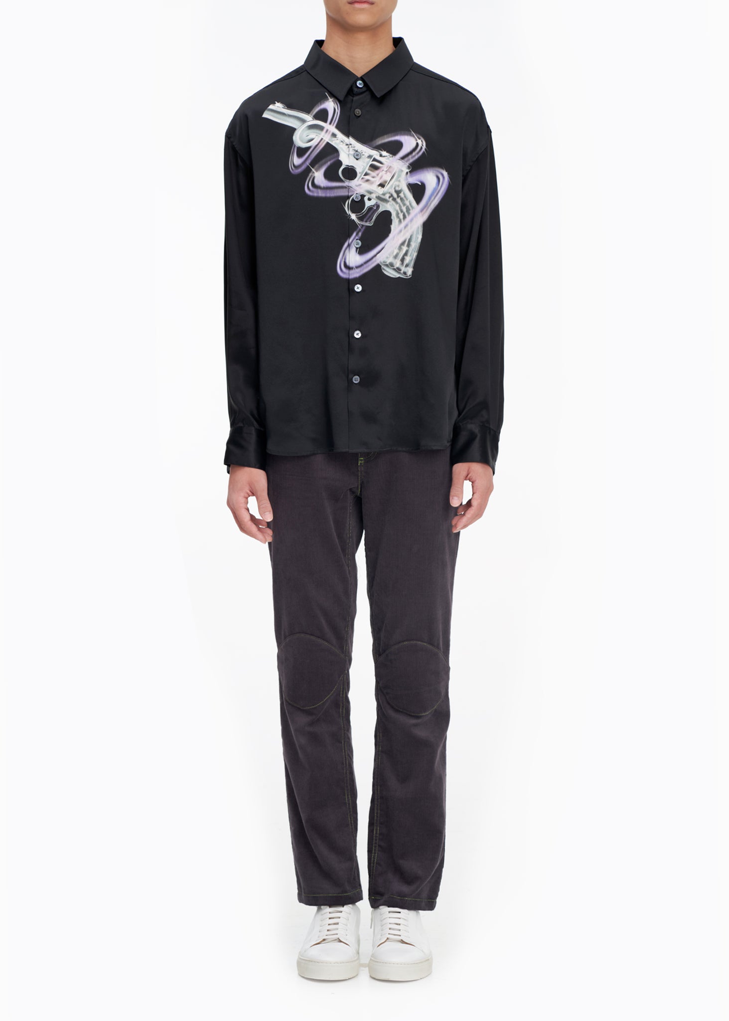 'STAR GUN' LONG SLEEVE SILK SHIRT