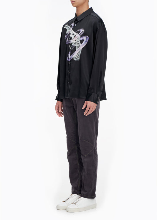 'STAR GUN' LONG SLEEVE SILK SHIRT