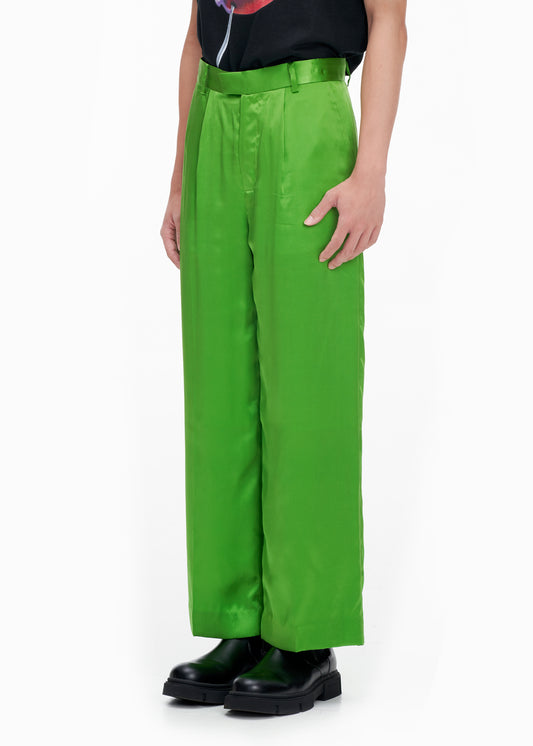 'ACID' STRAIGHT FIT SILK TROUSERS