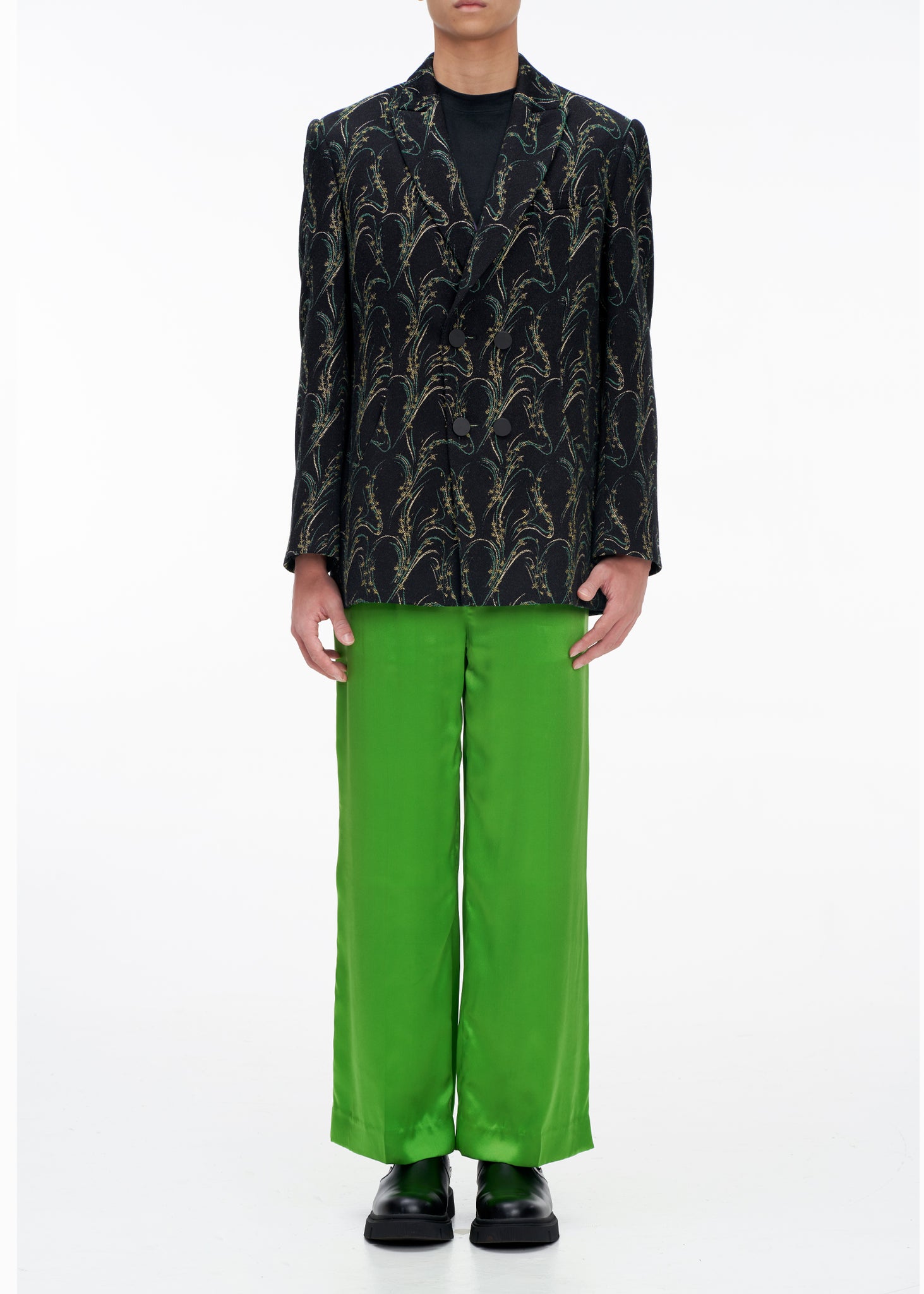 'INTAGLIO' JACQUARD DOUBLE BREASTED BLAZER