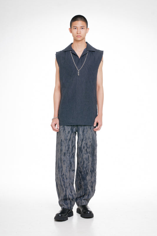 'GRAPHITE' BOOT-CUT FLOW STITCH TROUSERS