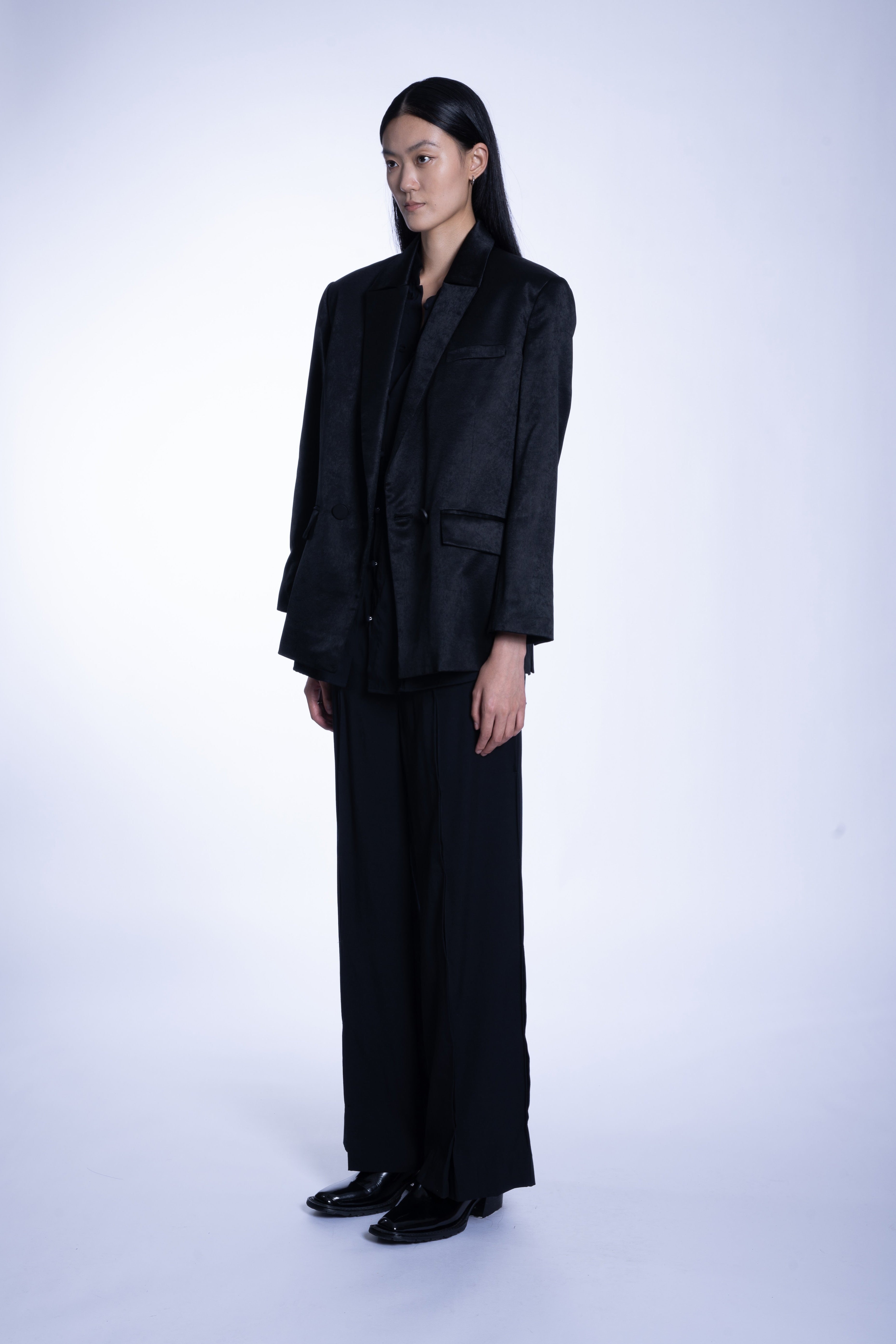 PLEATED TROUSERS (Black) – Rickyy Wong Studio