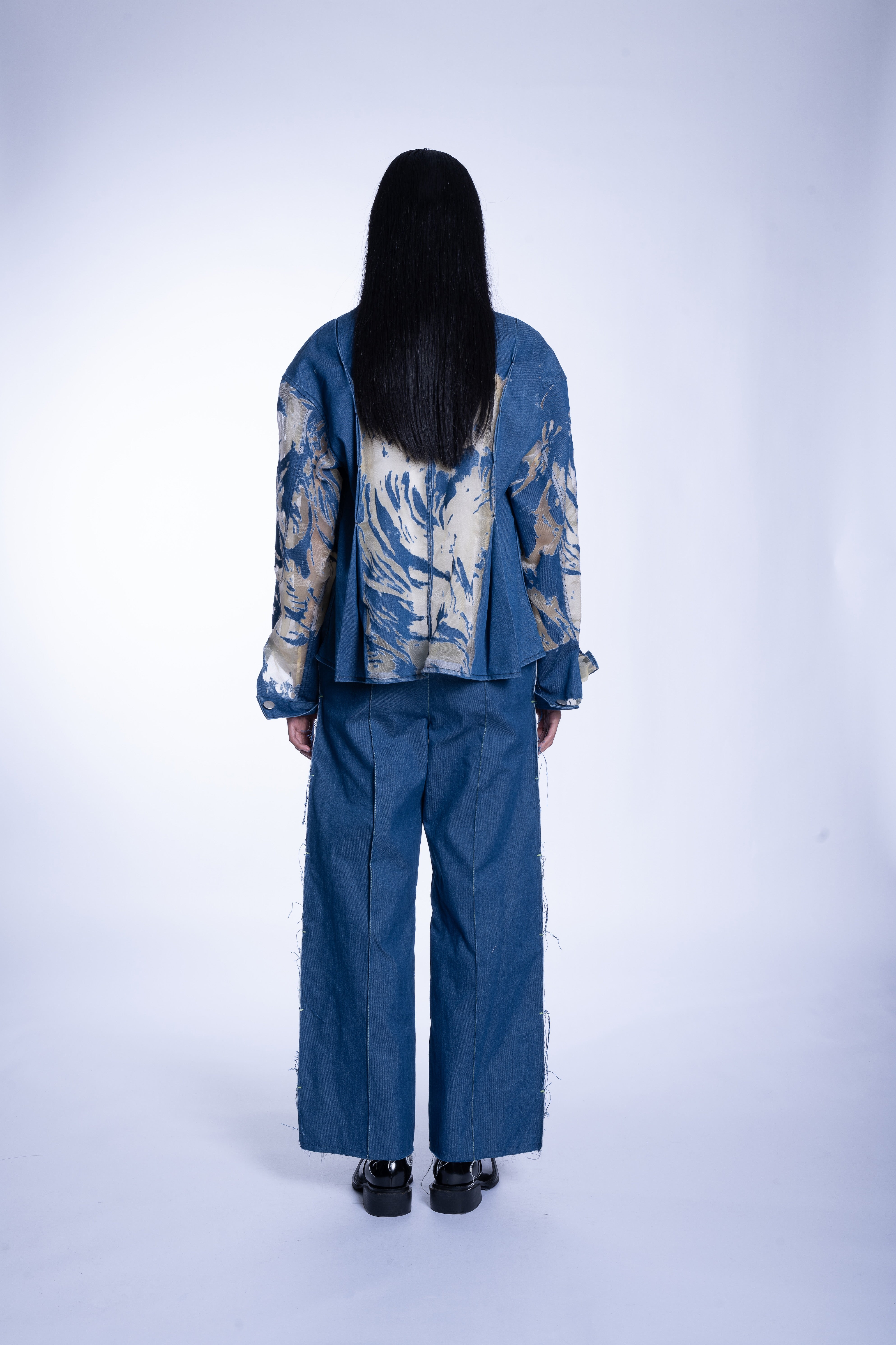 公式【1JINN STUDIO】 Utility Pleated Wide Pants 5色 Acne Studios - Printed denim trousers - Multi brown